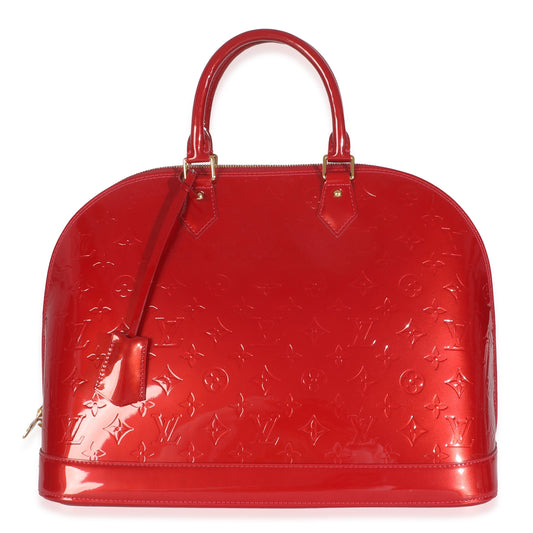 Louis Vuitton Pomme DAmour Vernis Alma GM Monogram Handbag