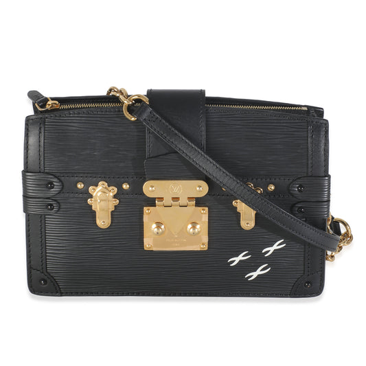 Louis Vuitton Epi Trunk Leather Black Clutch Bag