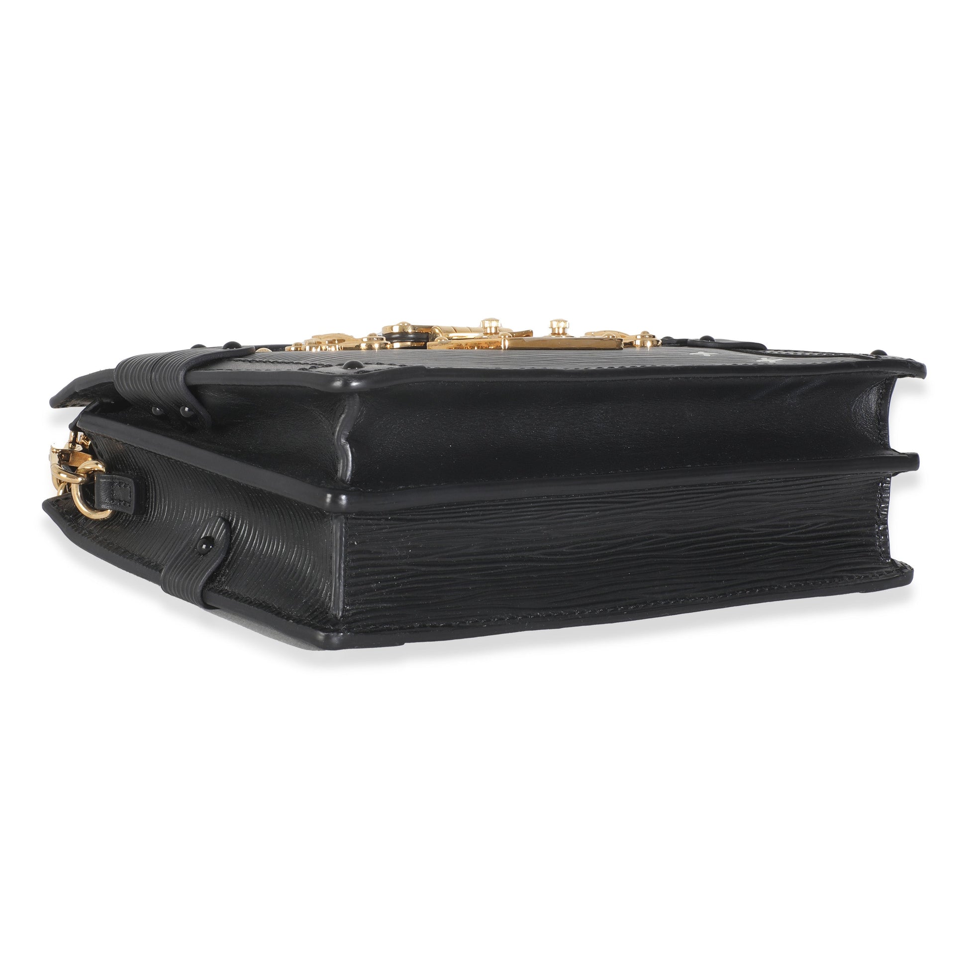 Louis Vuitton Epi Trunk Leather Black Clutch Bag