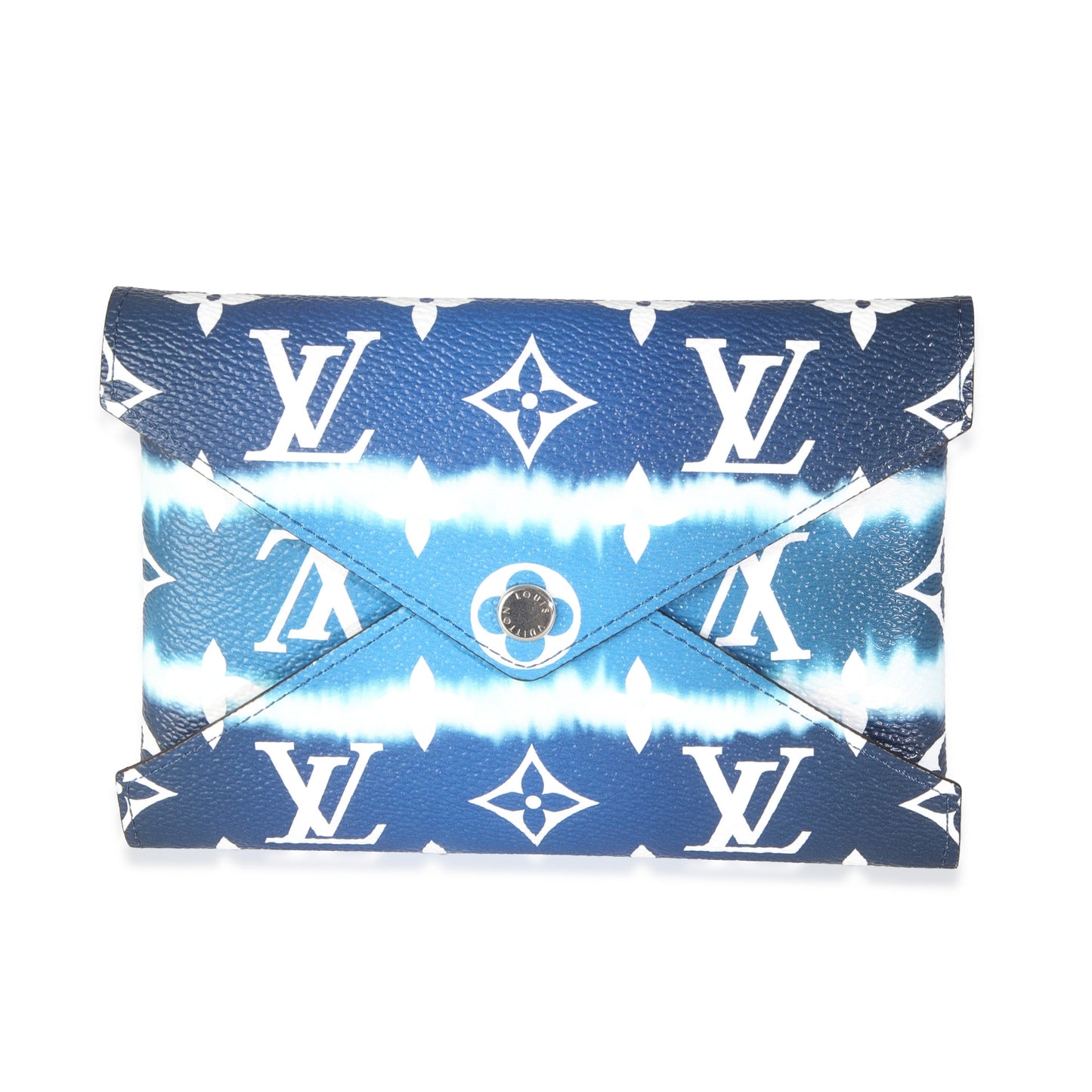 Louis Vuitton Escale Kirigami Pochette Insert Monogram Canvas Blue Medium Clutch Bag