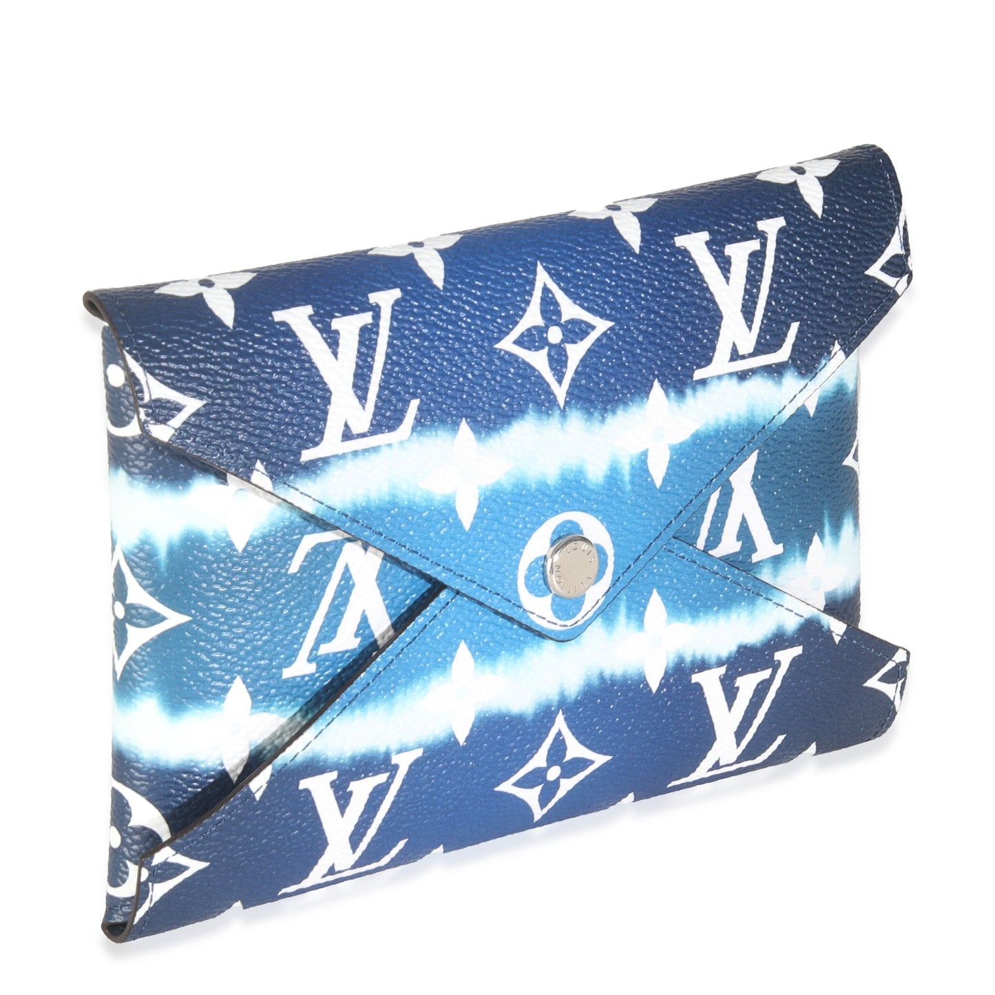 Louis Vuitton Escale Kirigami Pochette Insert Monogram Canvas Blue Medium Clutch Bag