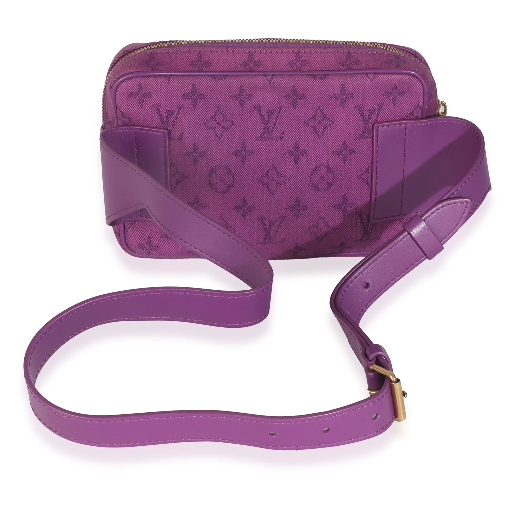 Louis Vuitton Purple Outdoor Bumbag Monogram Denim Handbag