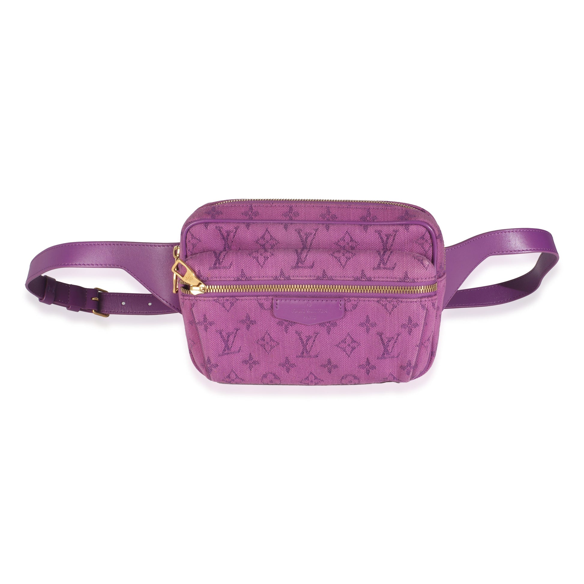 Louis Vuitton Purple Outdoor Bumbag Monogram Denim Handbag