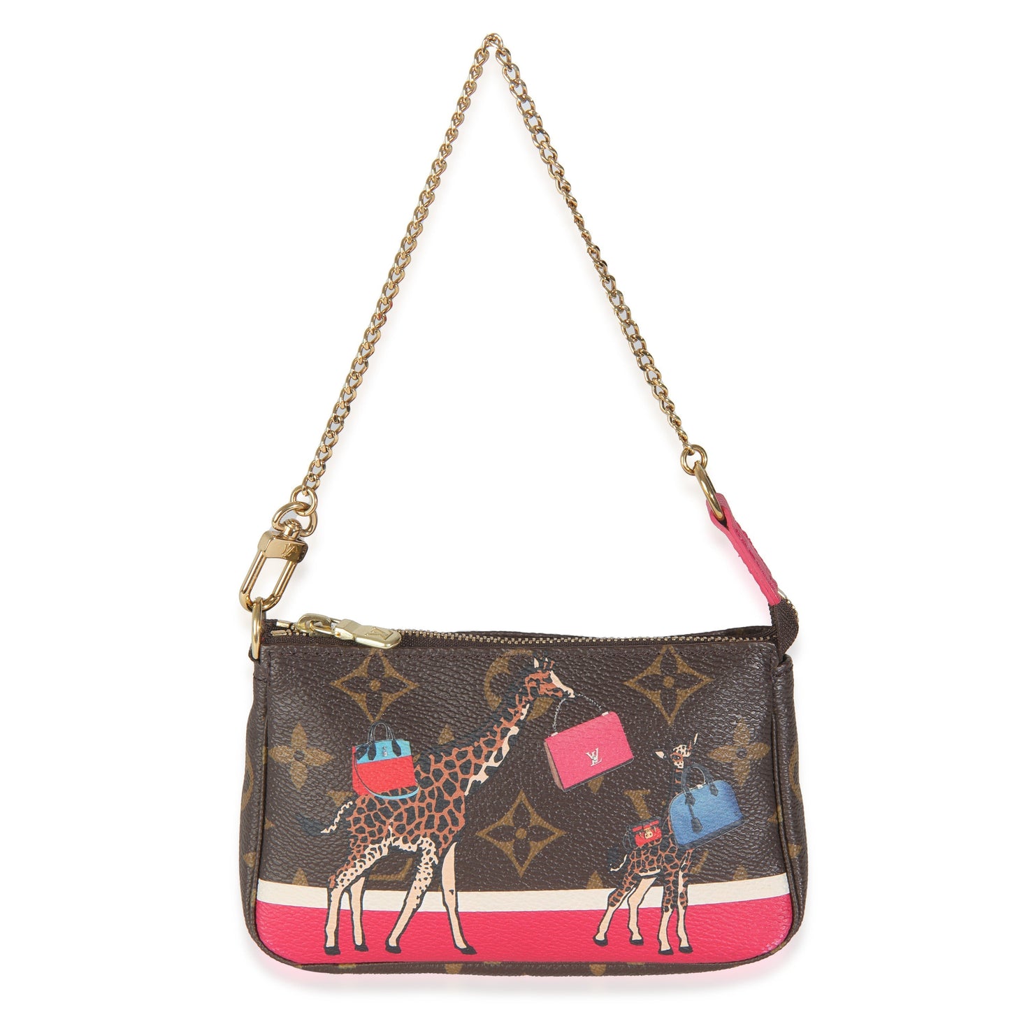 Louis Vuitton Christmas Animation Pochette Accessoires Monogram Canvas Mini Clutch Bag