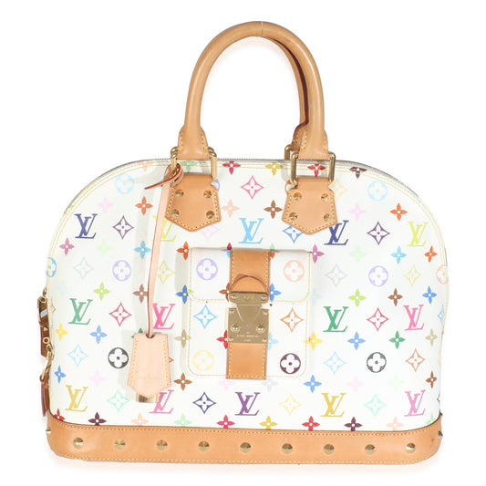 Louis Vuitton x Murakami Alma GM Monogram Canvas White Multicolor Handbag