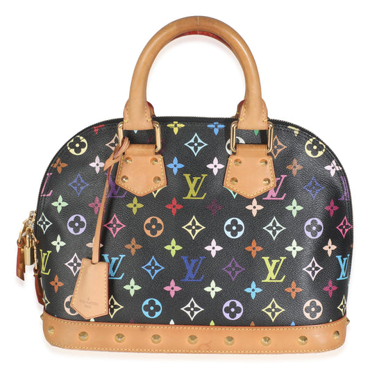 Louis Vuitton x Murakami Alma PM Monogram Canvas Black Multicolor Handbag