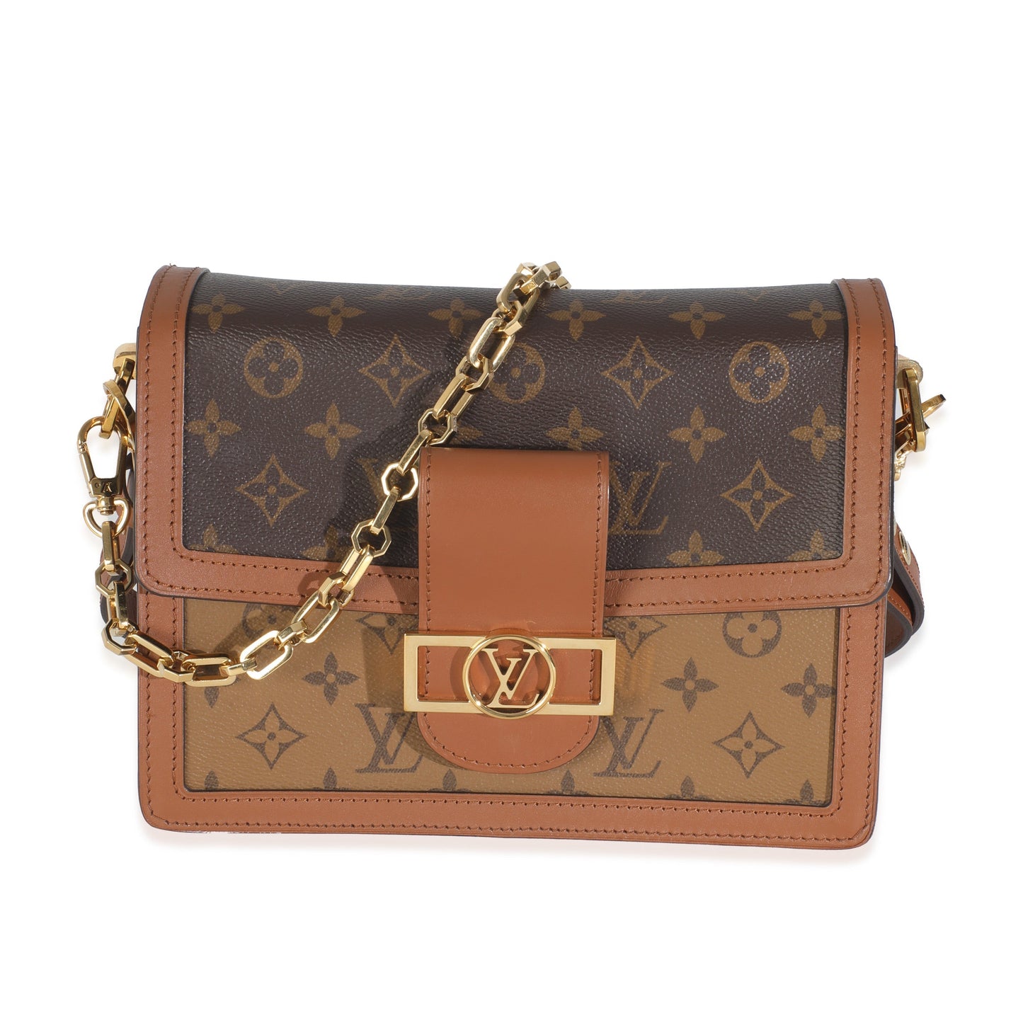 Louis Vuitton Reverse Dauphine MM Monogram Canvas Handbag Dauphine Mm