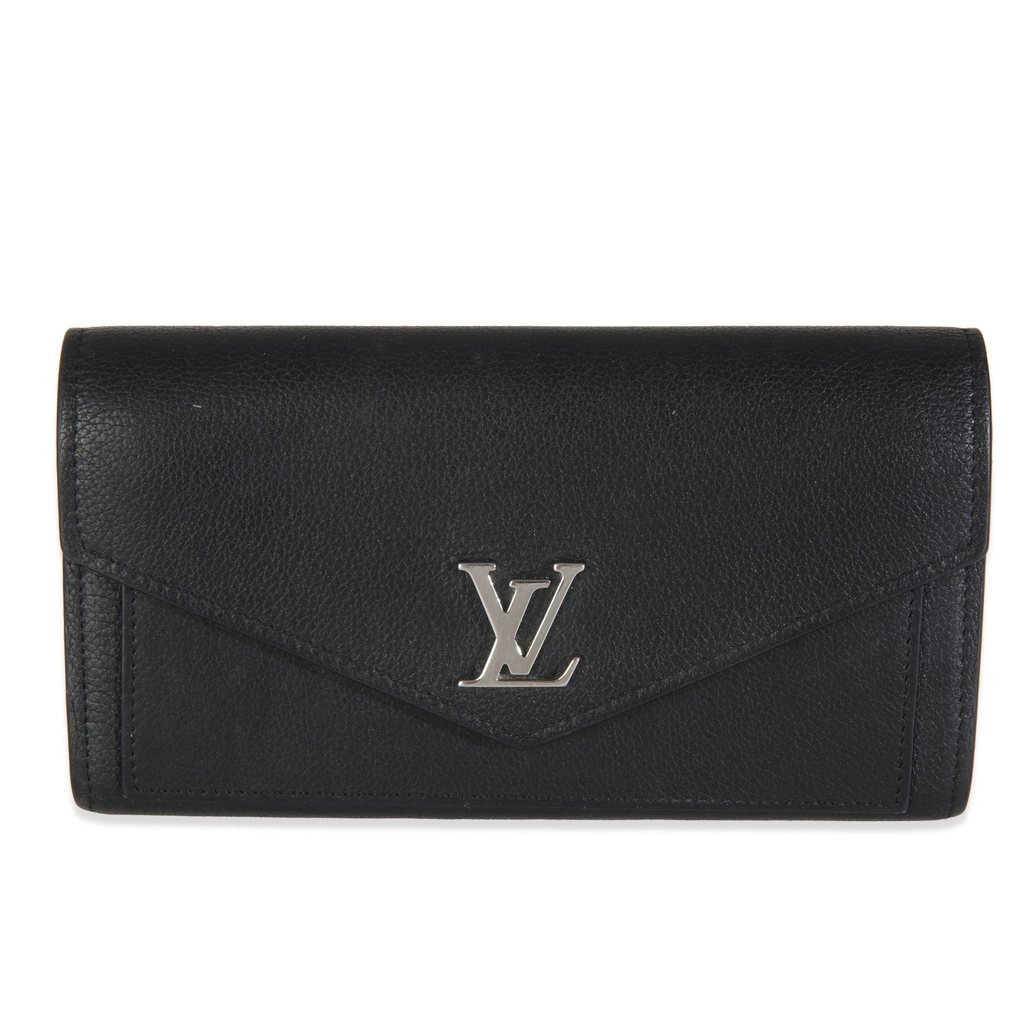 Louis Vuitton Soft Mylockme Calfskin Black Wallet Case