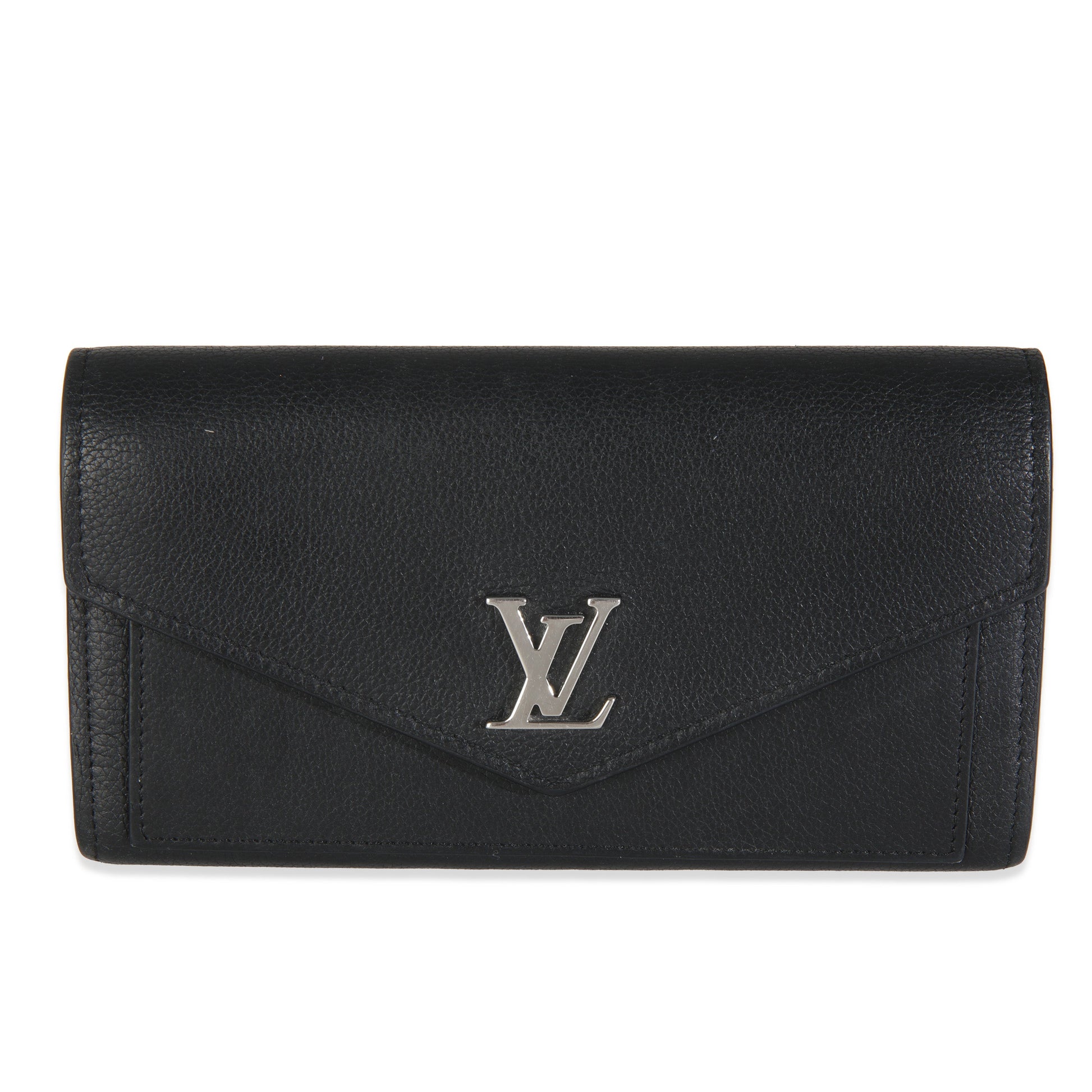 Louis Vuitton Soft Mylockme Calfskin Black Wallet Case