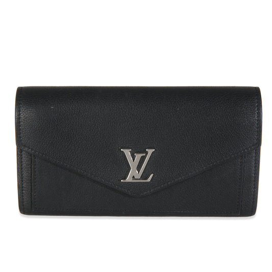 Louis Vuitton Soft Mylockme Calfskin Black Wallet Case