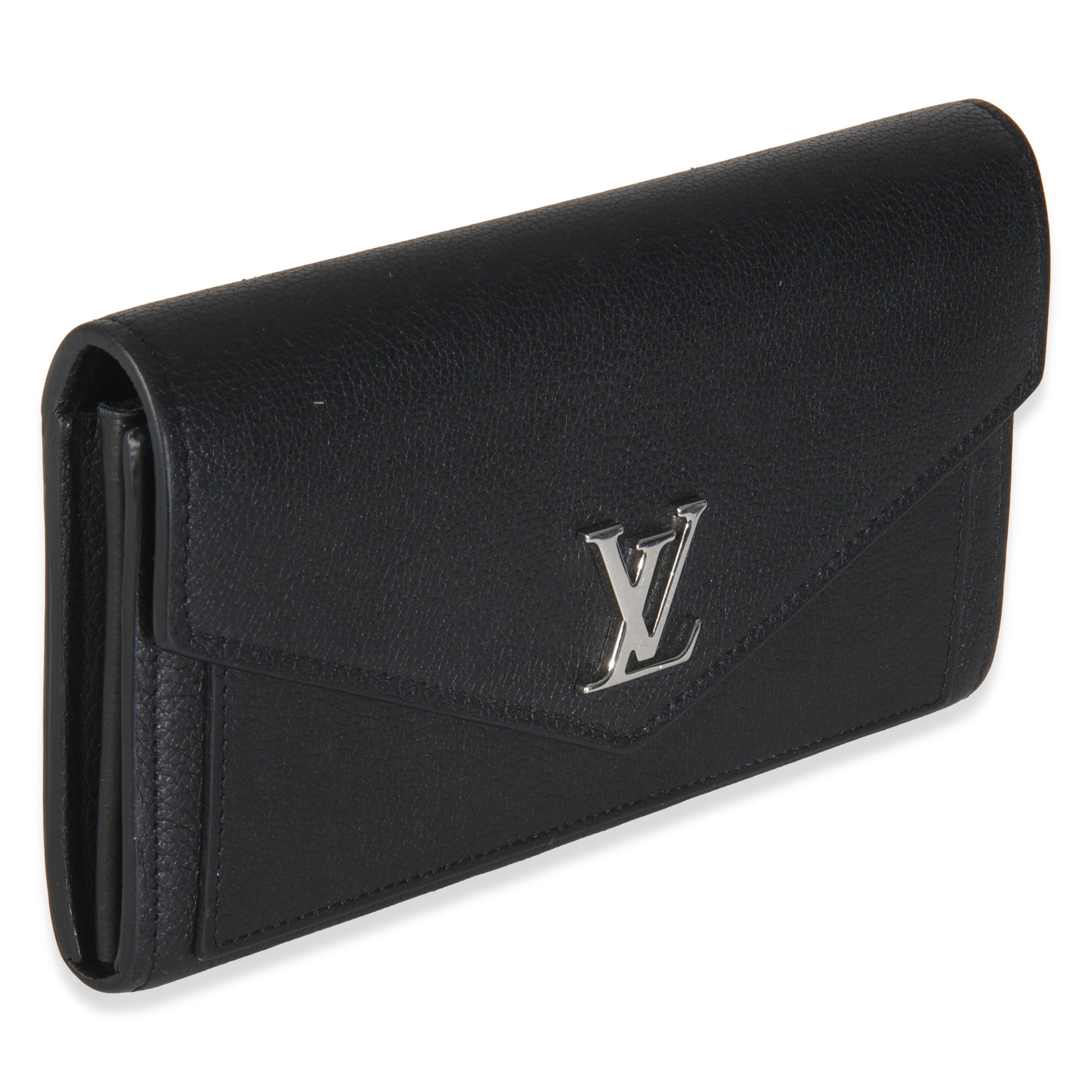 Louis Vuitton Soft Mylockme Calfskin Black Wallet Case