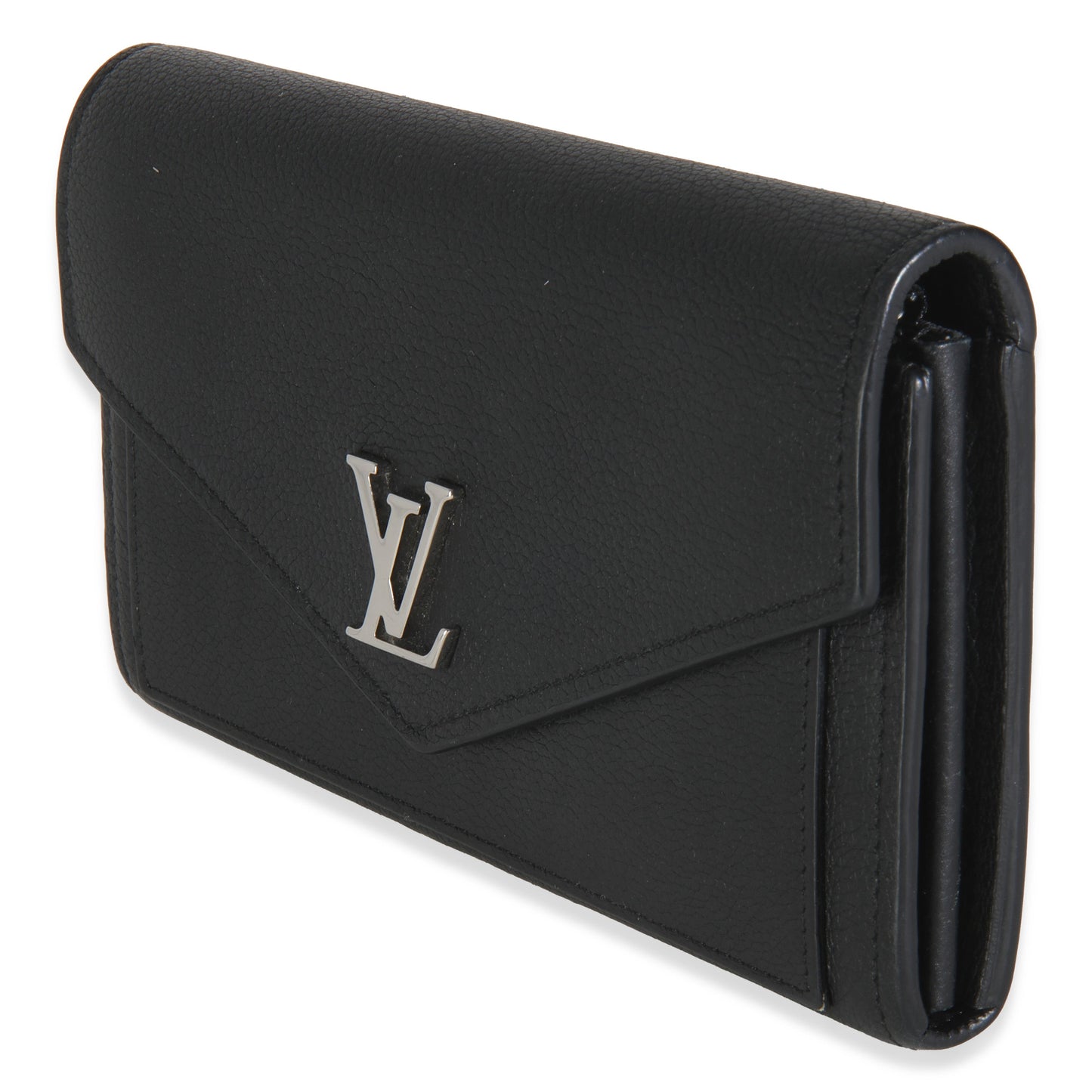 Louis Vuitton Soft Mylockme Calfskin Black Wallet Case