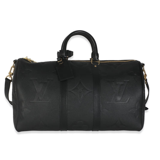 Louis Vuitton Empreinte Giant Keepall Bandouliere 45 Monogram Black Handbag