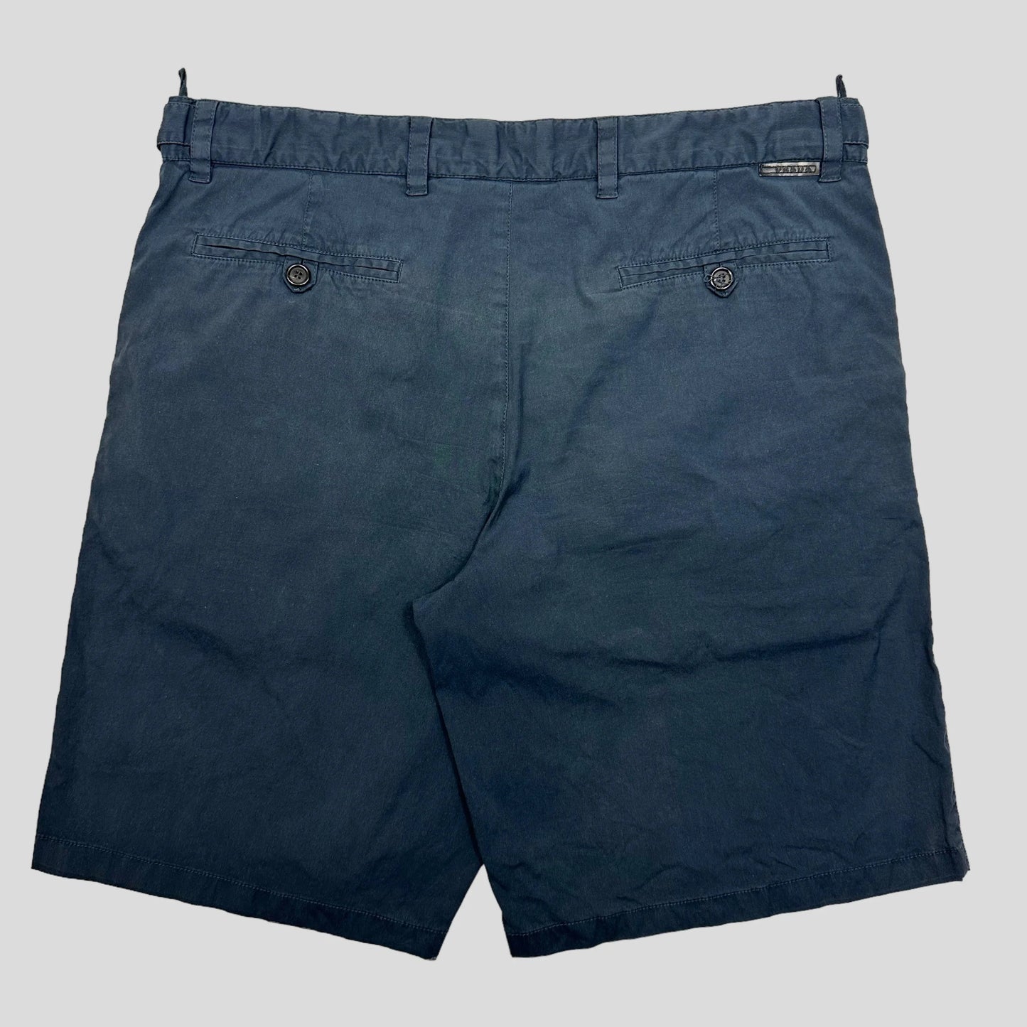 Prada Handbag Sport Tab Baggy Cotton Shorts Black