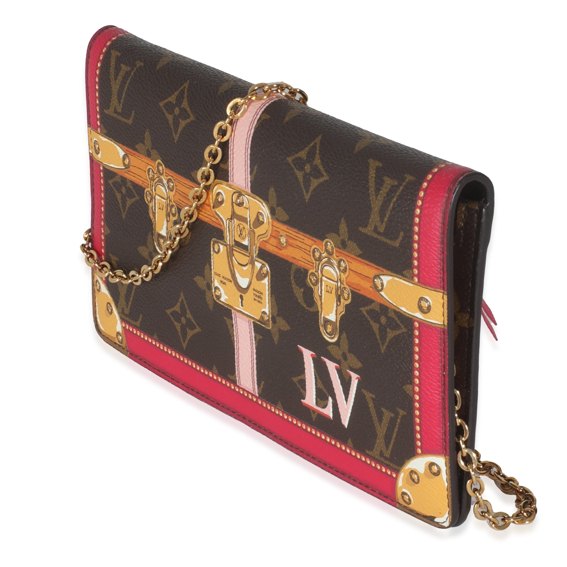 Louis Vuitton Summer Trunks Weekend Pochette Monogram Canvas Clutch Bag