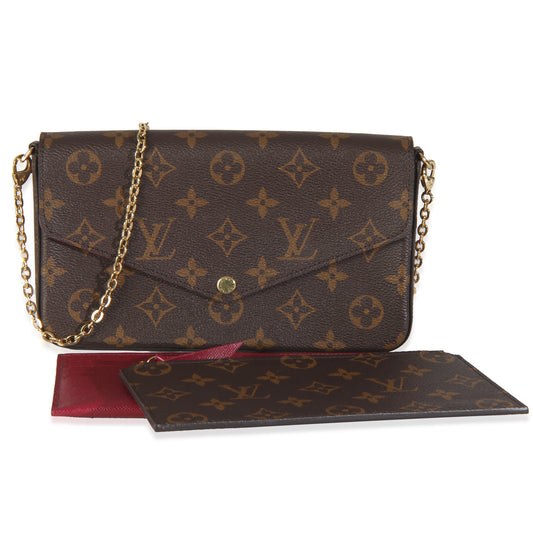 Louis Vuitton Fuchsia Felicie Pochette Monogram Canvas Clutch Bag Felicie Pochette