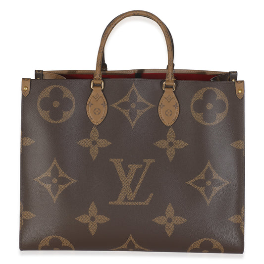 Louis Vuitton Reverse Onthego GM Monogram Canvas Handbag 4