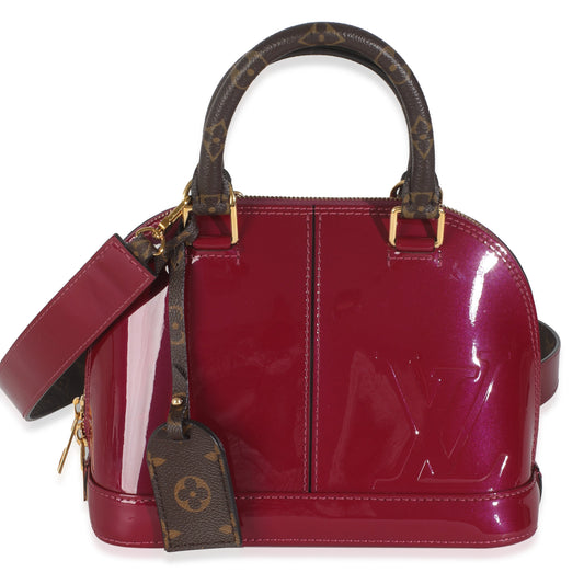 Louis Vuitton Magenta Vernis Alma BB Monogram Handbag