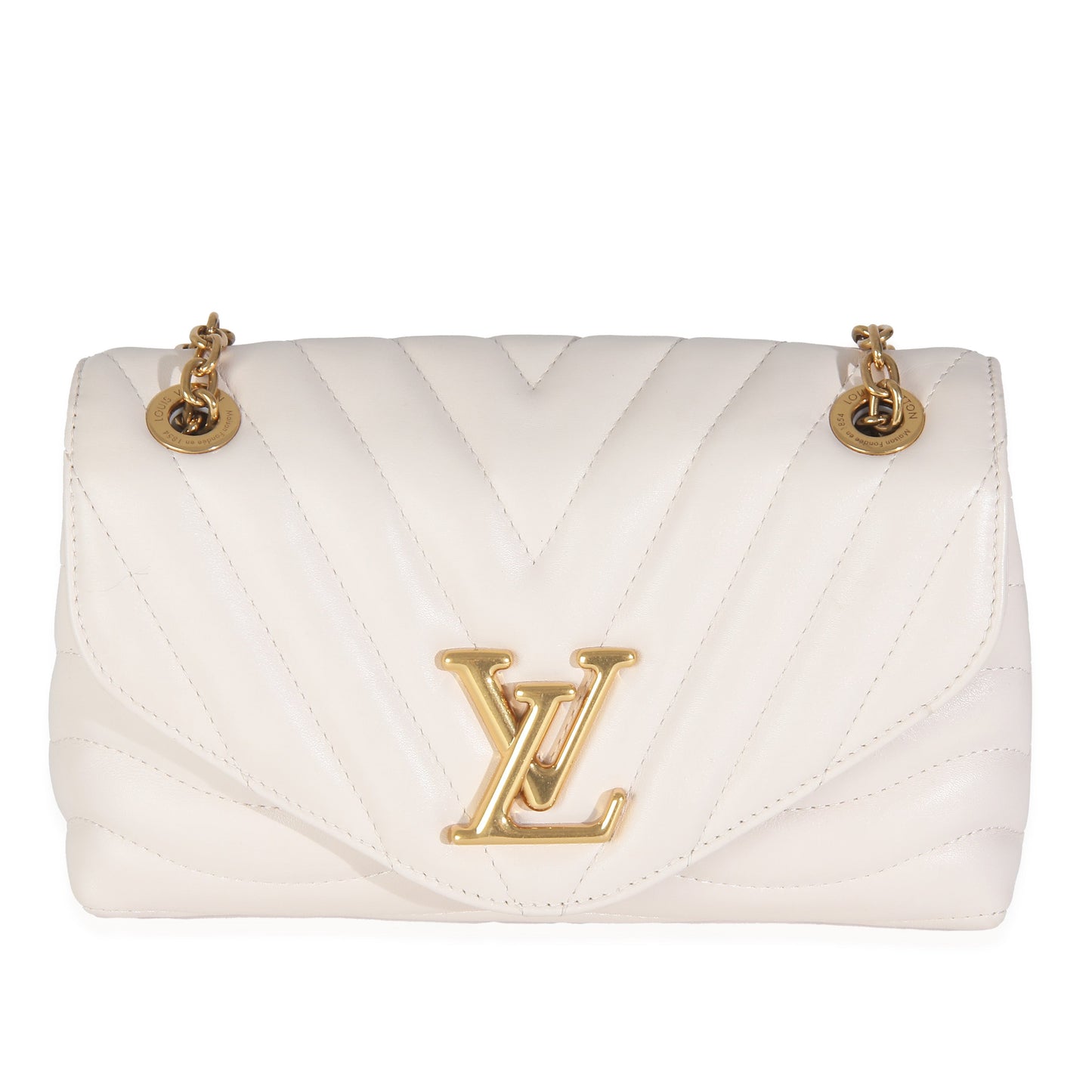 Louis Vuitton Ivory New Wave Quilted Calfskin Chain Handbag