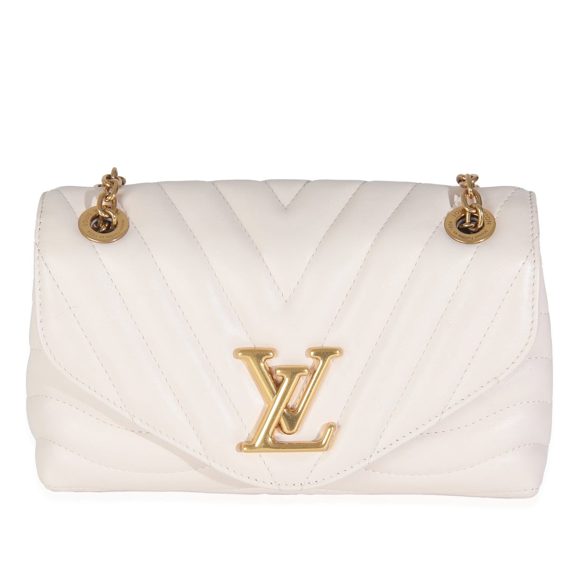 Louis Vuitton Ivory New Wave Quilted Calfskin Chain Handbag
