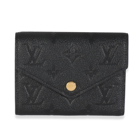 Louis Vuitton Empreinte Victorine Monogram Black Wallet Case