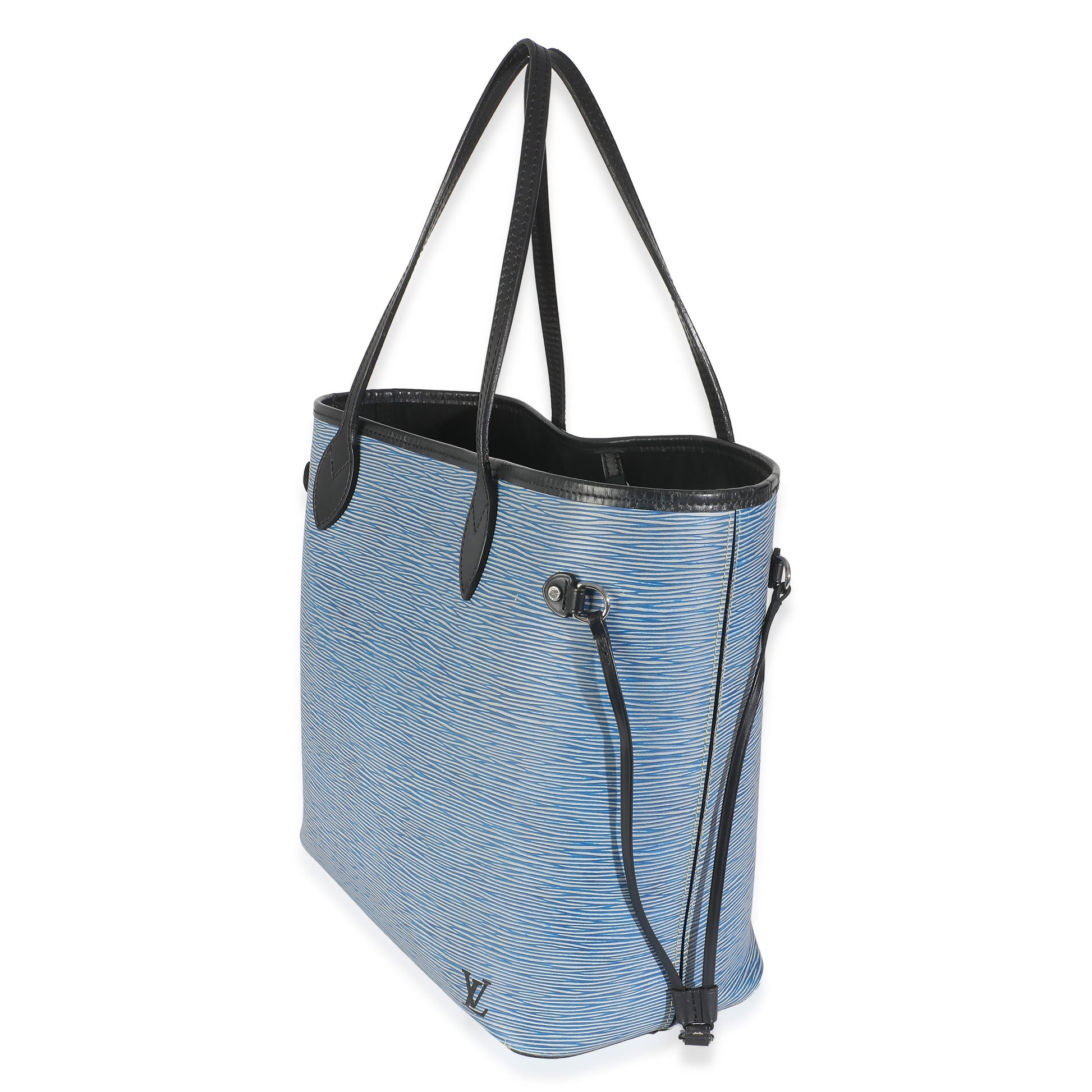 Louis Vuitton Epi Neverfull MM Denim Blue Tote Bag