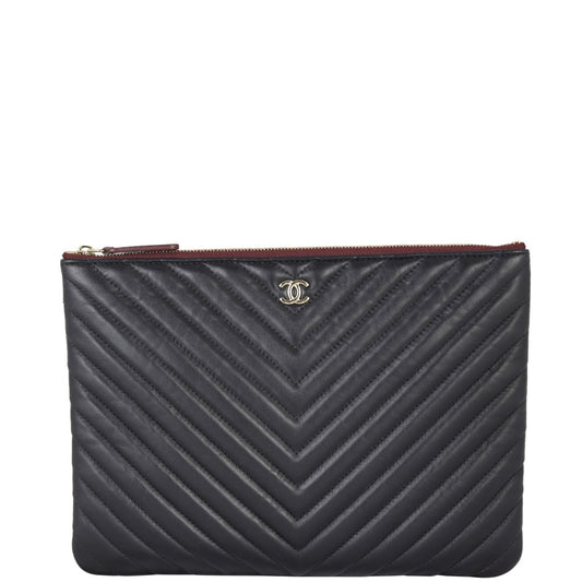 Chanel Chevron O-Case Handbag Medium