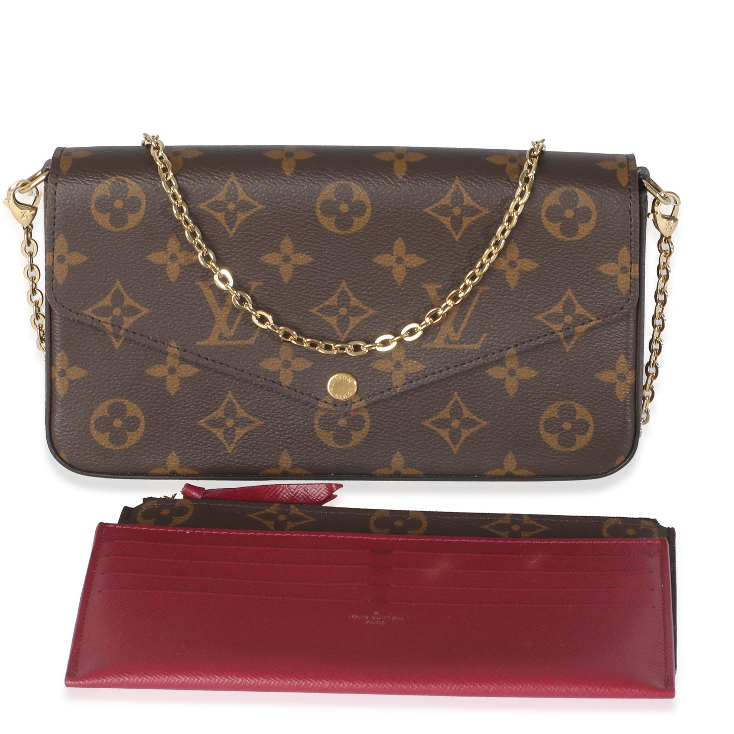 Louis Vuitton Fuchsia Felicie Pochette Monogram Canvas Clutch Bag 3
