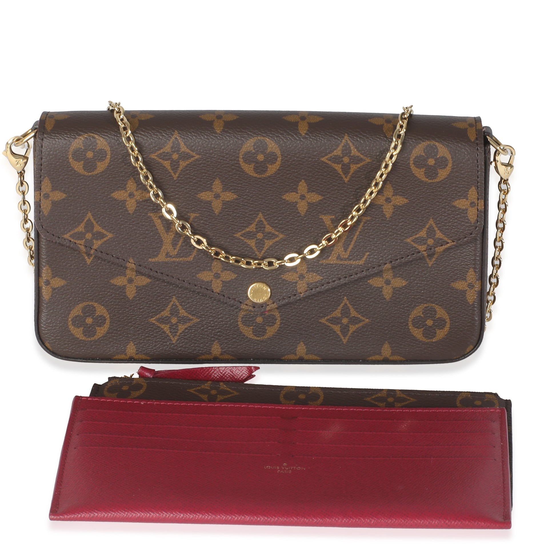 Louis Vuitton Fuchsia Felicie Pochette Monogram Canvas Clutch Bag 3