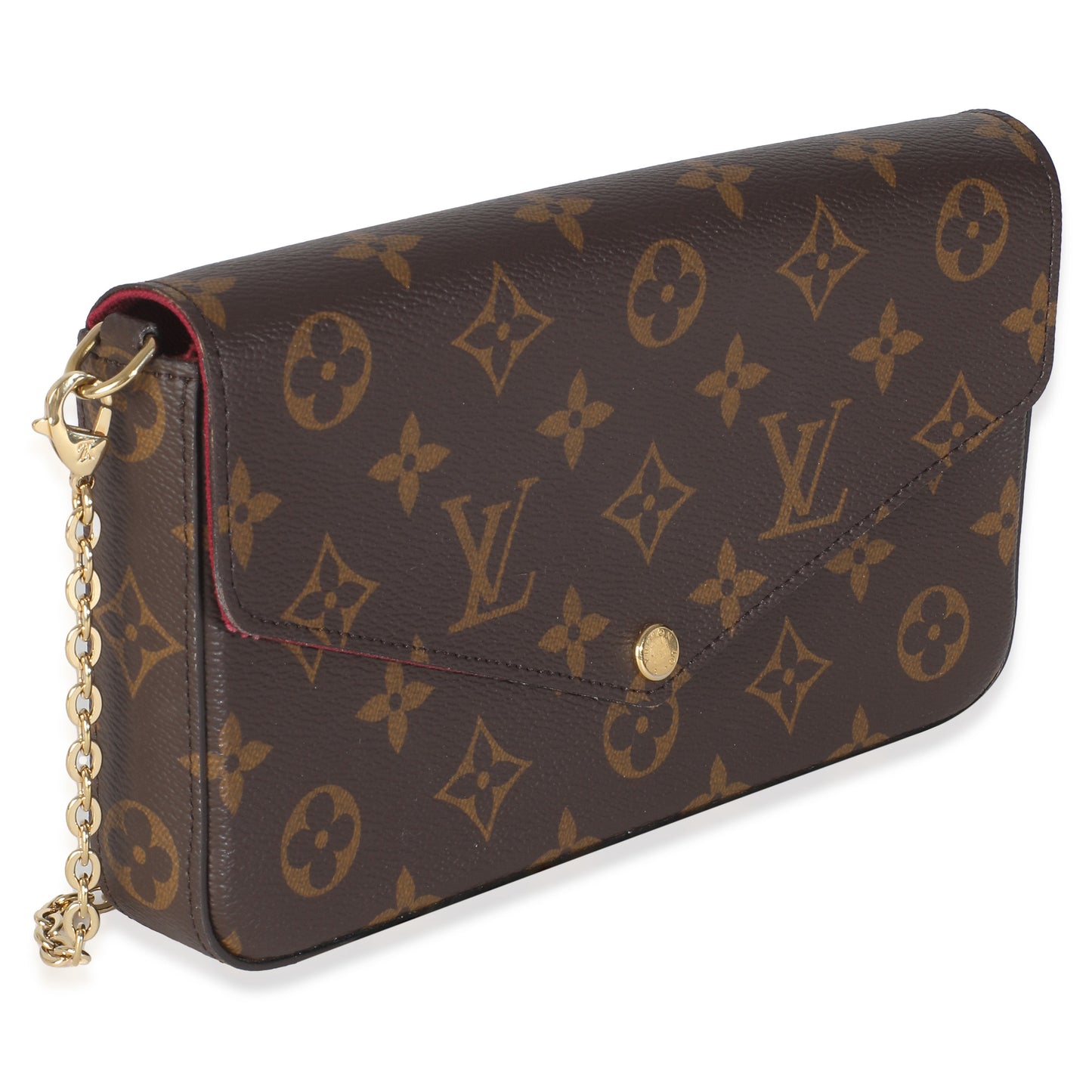 Louis Vuitton Fuchsia Felicie Pochette Monogram Canvas Clutch Bag 3