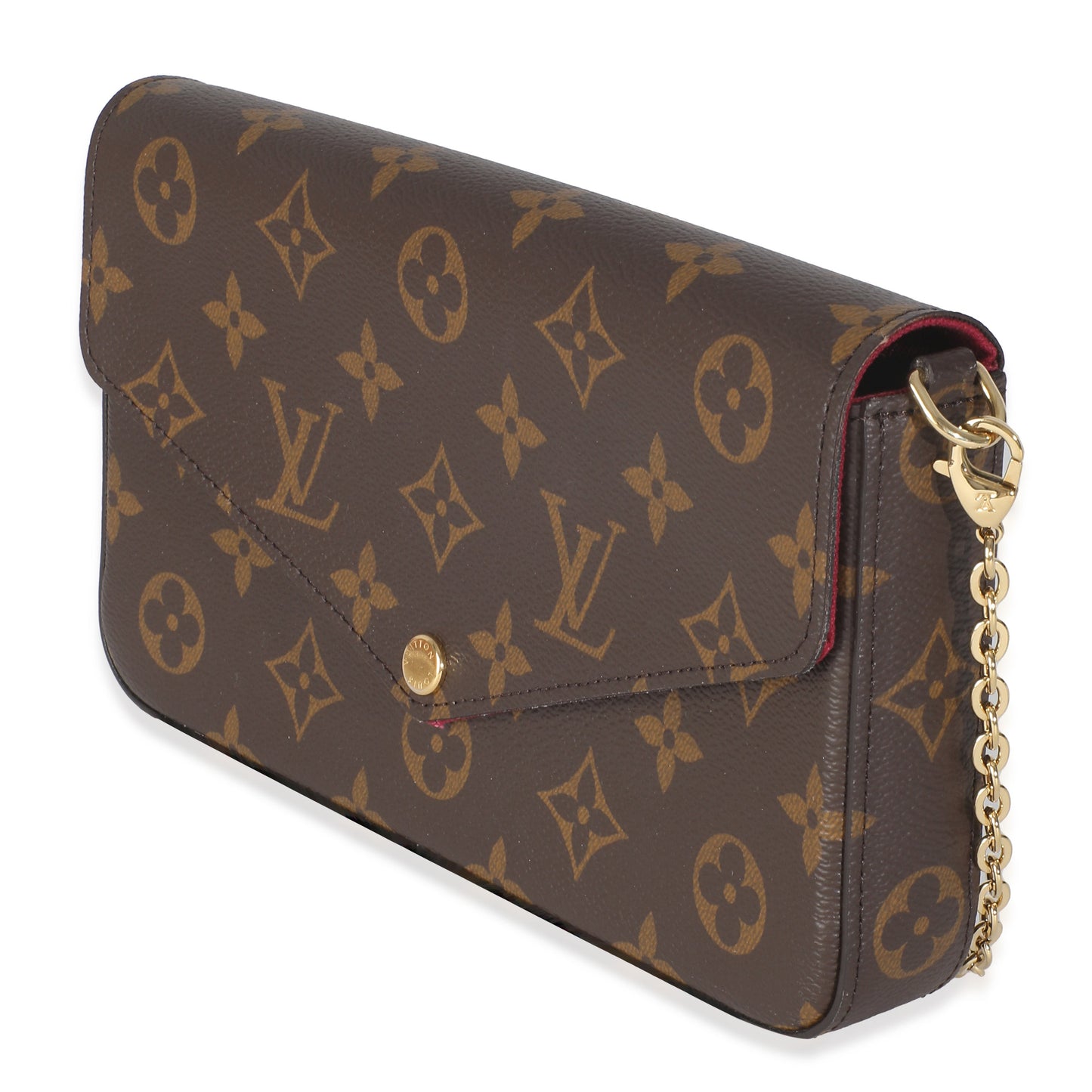 Louis Vuitton Fuchsia Felicie Pochette Monogram Canvas Clutch Bag 3