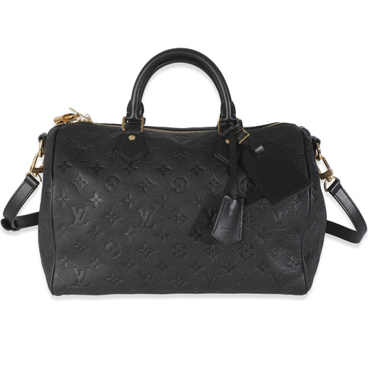 Louis Vuitton Empreinte Speedy Soft 30 Monogram Black Handbag