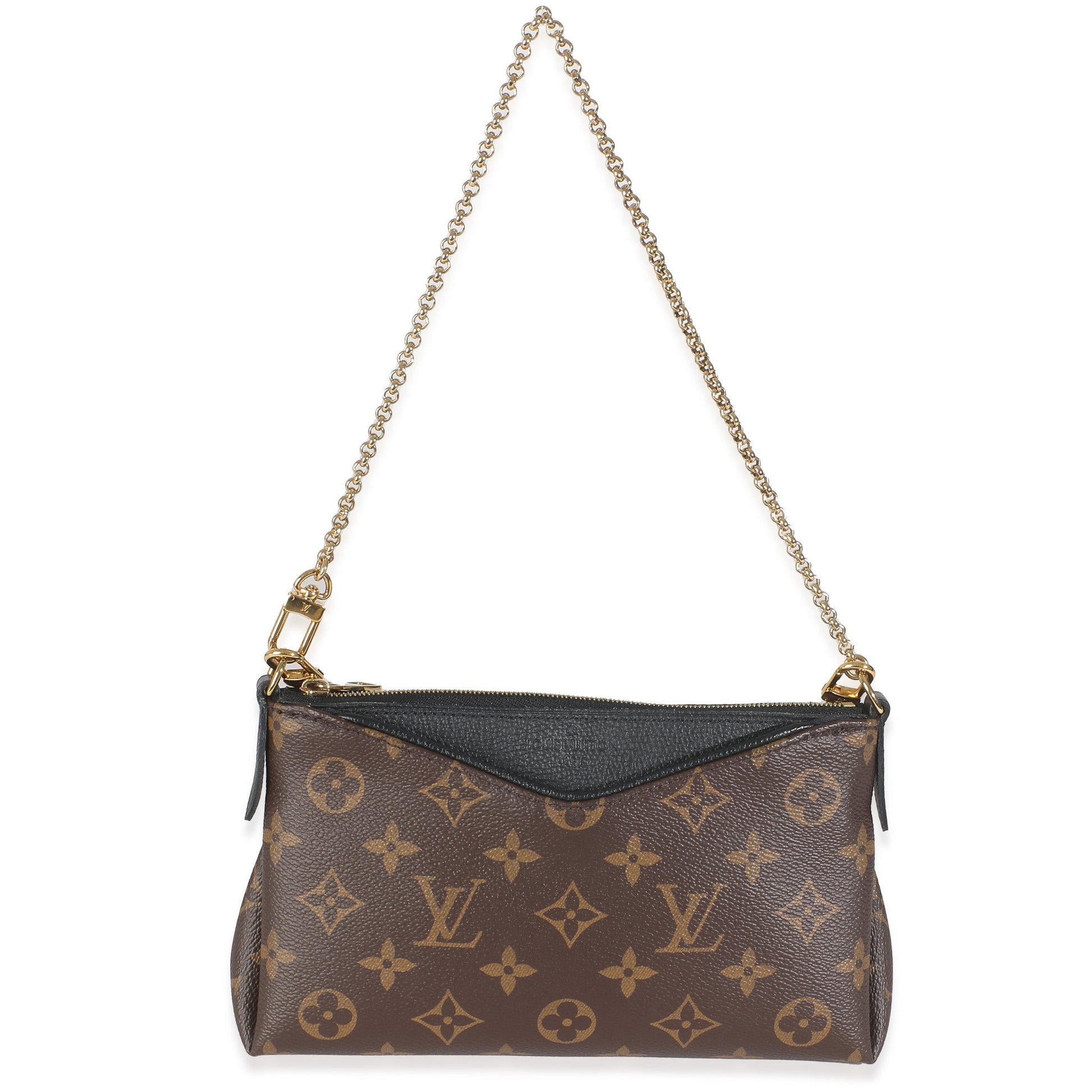 Louis Vuitton Pallas Monogram Canvas Black Clutch Bag