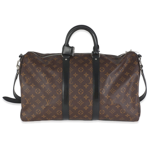 Louis Vuitton Macassar Keepall Bandouliere 45 Monogram Handbag