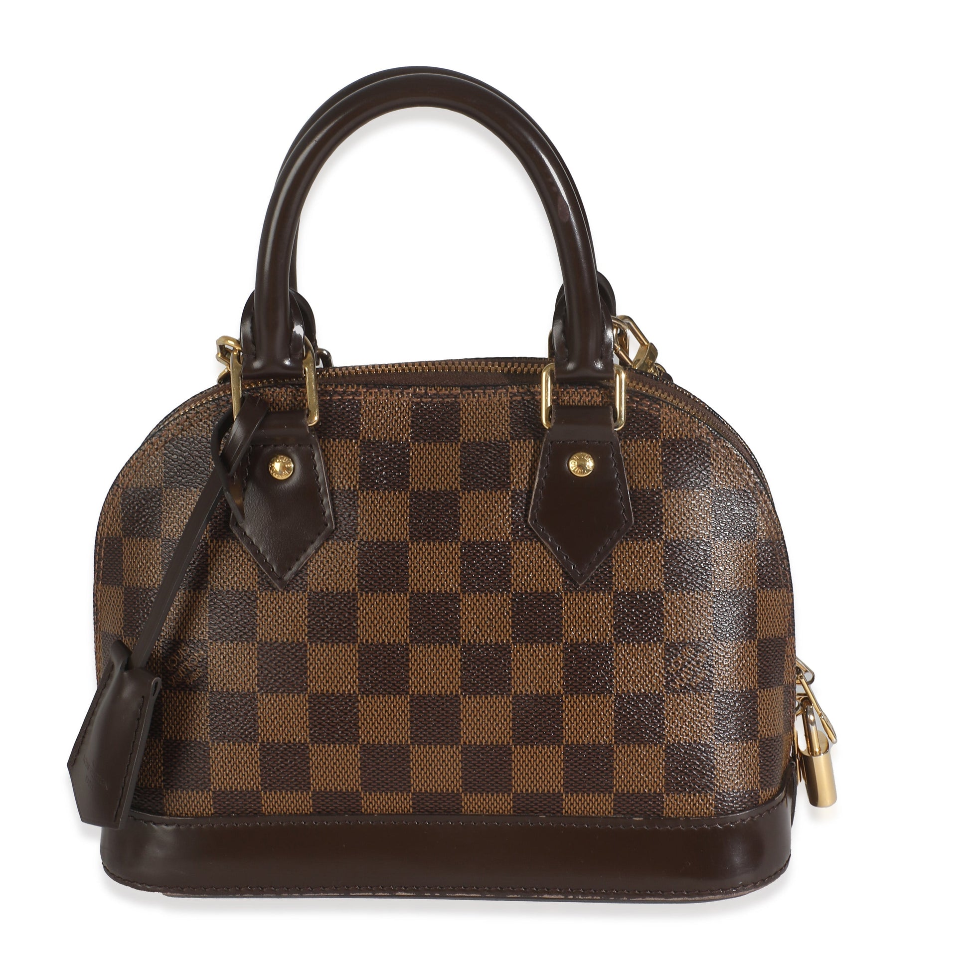 Louis Vuitton Damier Ebene Alma BB Canvas Handbag Alma Bb