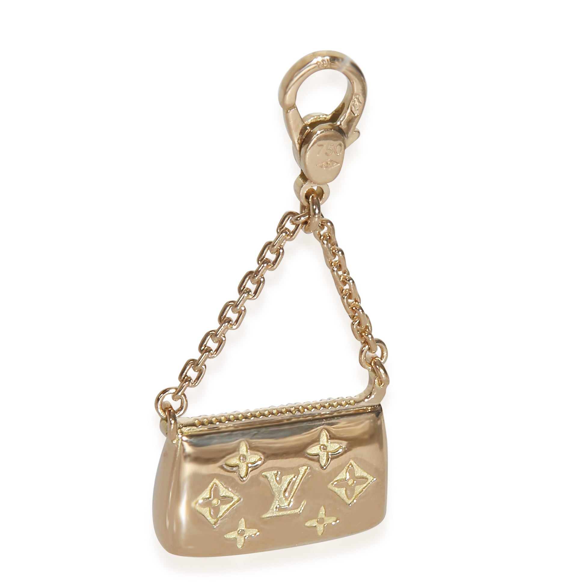 Louis Vuitton Yellow GoldMonogram Purse Charm Handbag