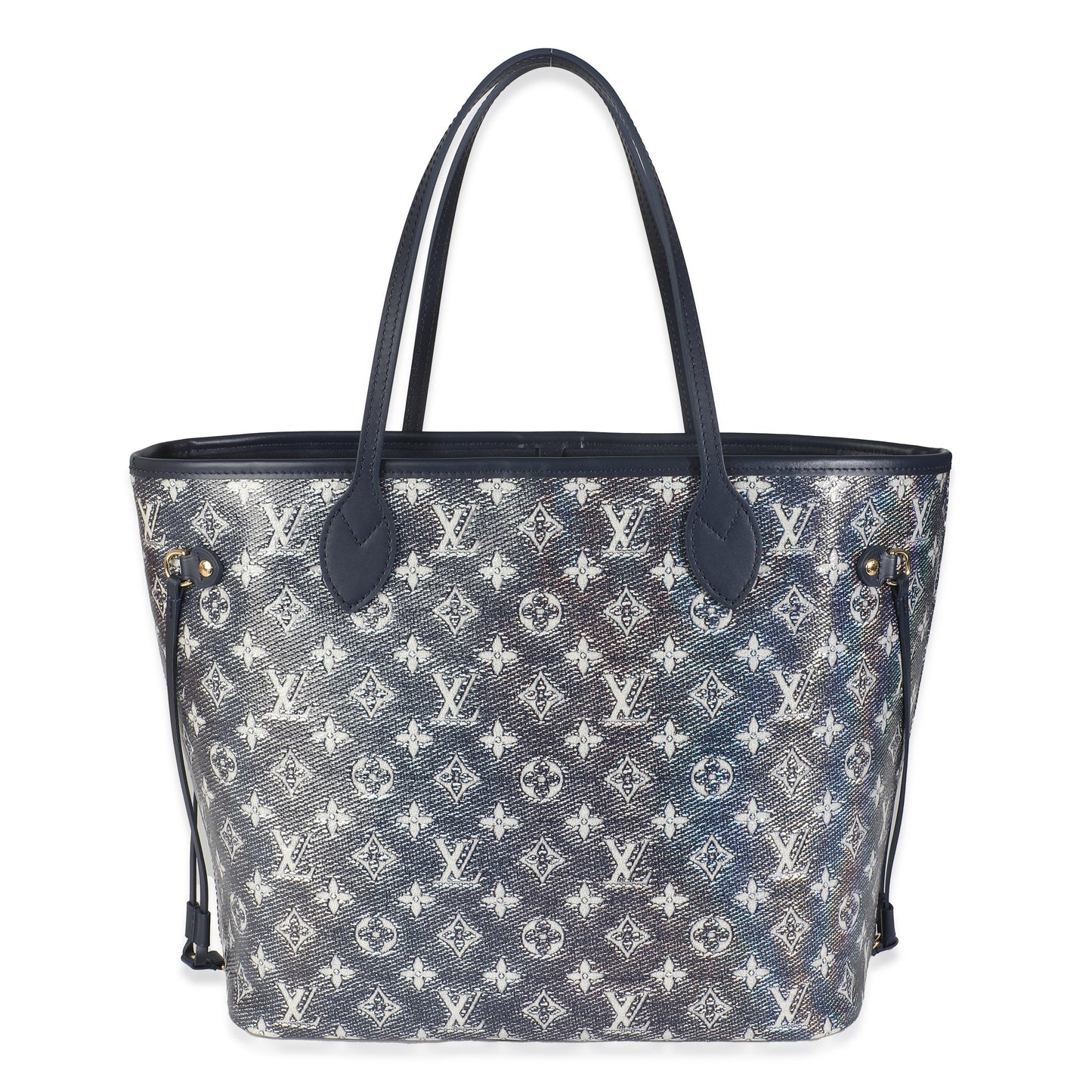 Louis Vuitton Monoglam Neverfull MM Canvas Blue Tote Bag