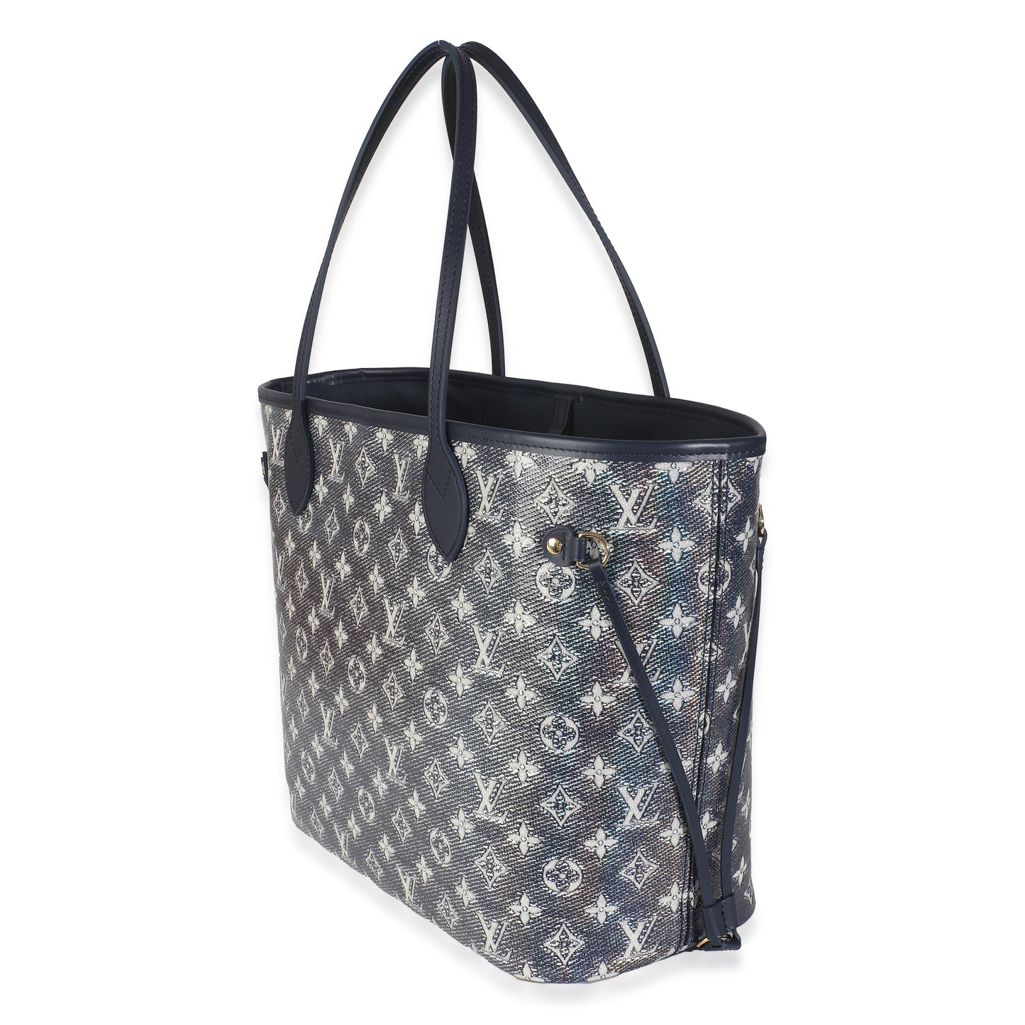 Louis Vuitton Monoglam Neverfull MM Canvas Blue Tote Bag