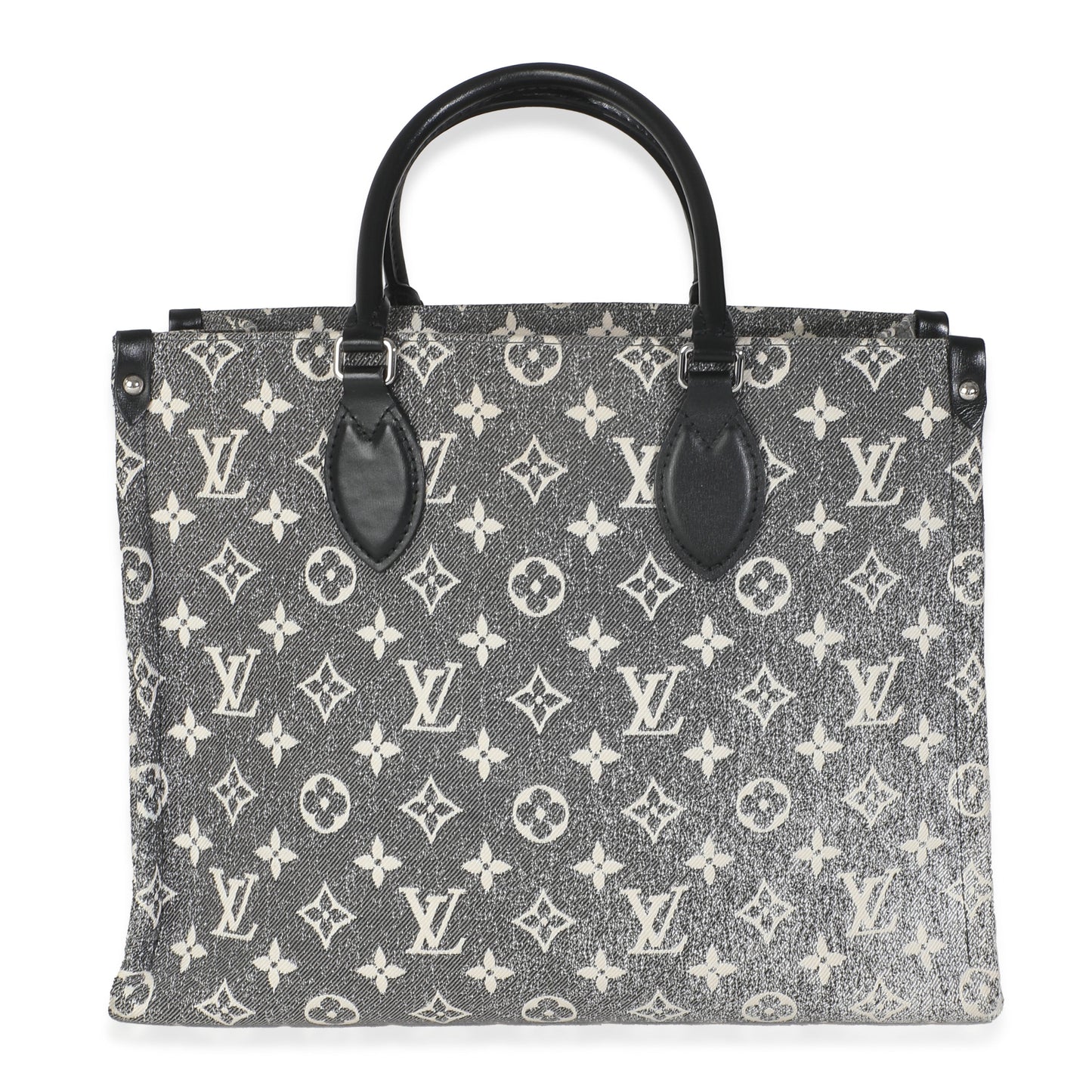 Louis Vuitton Onthego MM Monogram Denim Black Handbag