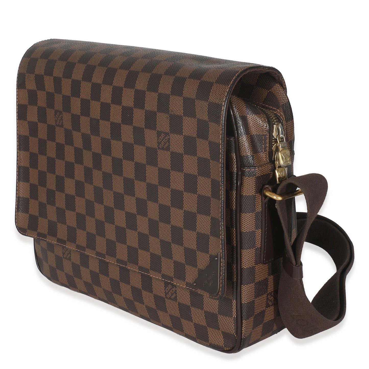 Louis Vuitton Damier Ebene Shelton Messenger Canvas Crossbody Bag