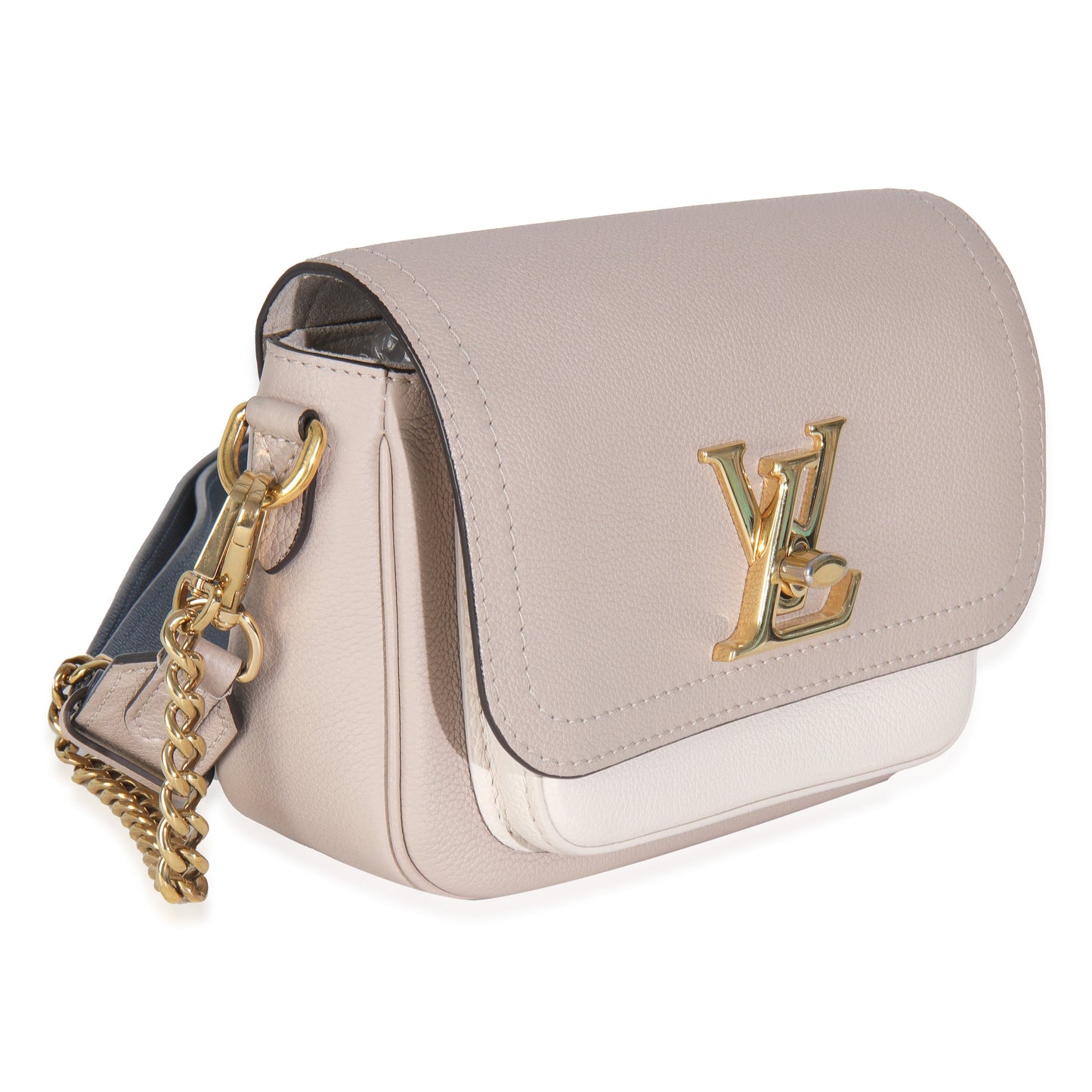 Louis Vuitton Greige Grained Lockme Tender Calfskin Handbag