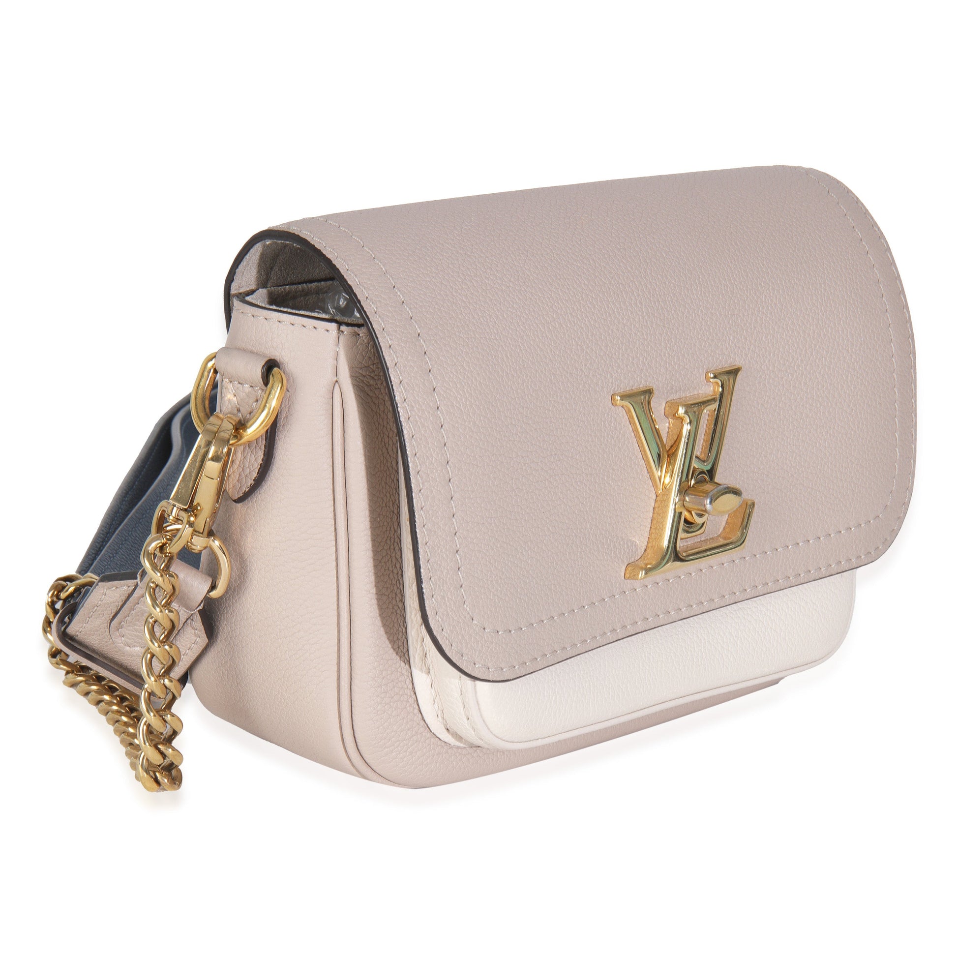 Louis Vuitton Greige Grained Lockme Tender Calfskin Handbag