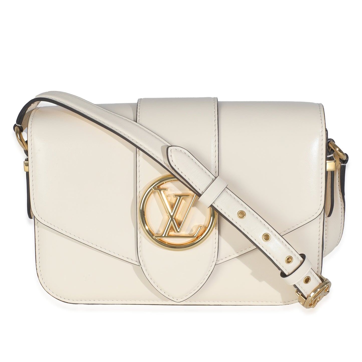 Louis Vuitton Smooth CalfskinPont 9 Cream Handbag