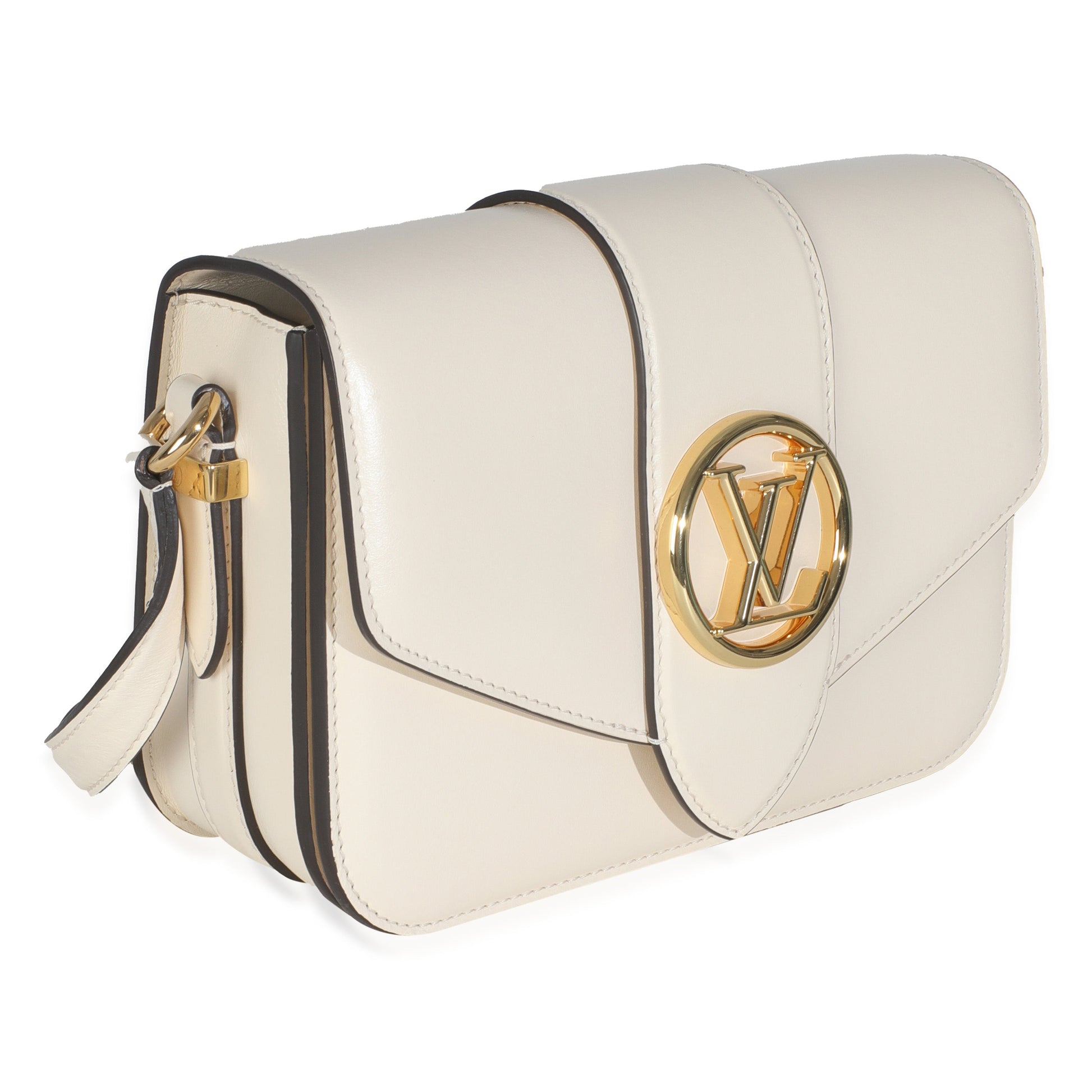 Louis Vuitton Smooth CalfskinPont 9 Cream Handbag