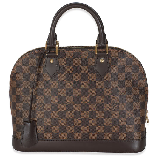 Louis Vuitton Damier Ebene Alma PM Canvas Handbag Alma Pm