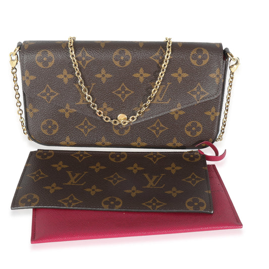 Louis Vuitton Fuchsia Felicie Pochette Monogram Canvas Clutch Bag 4