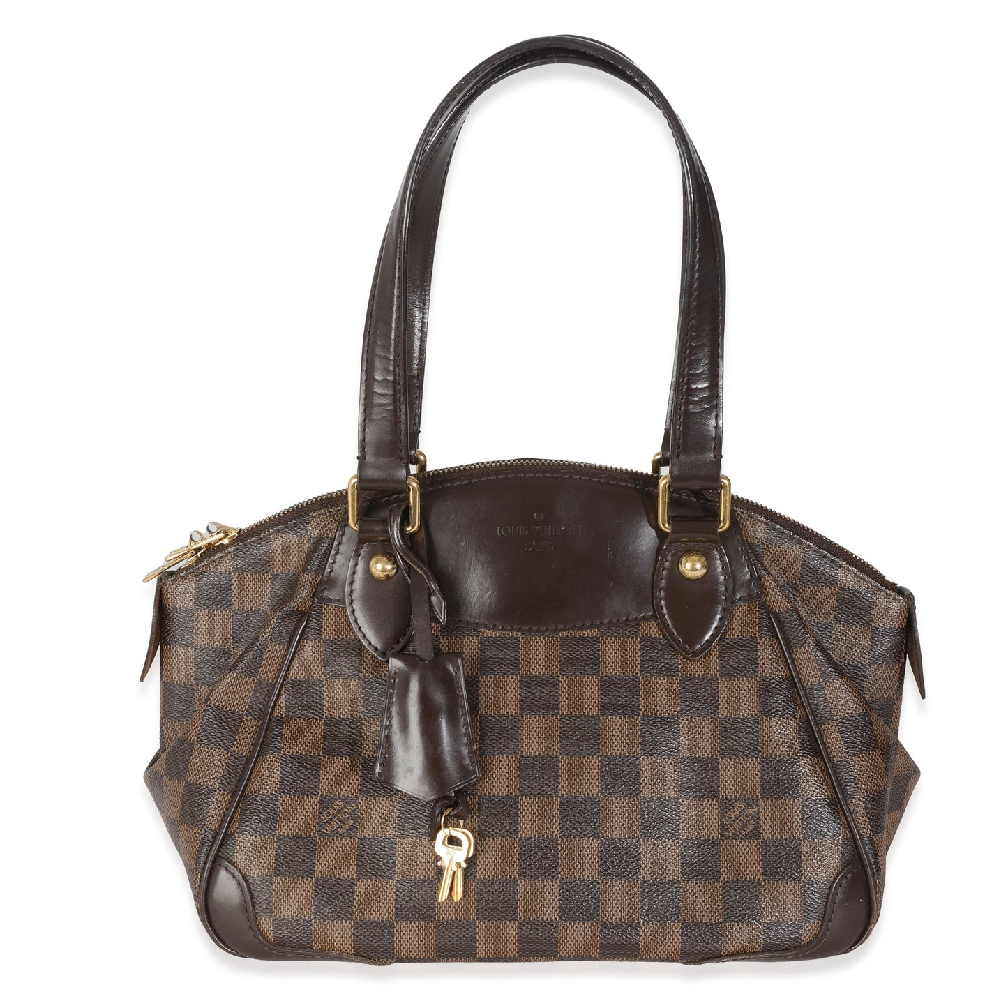 Louis Vuitton Damier Ebene Verona PM Canvas Handbag