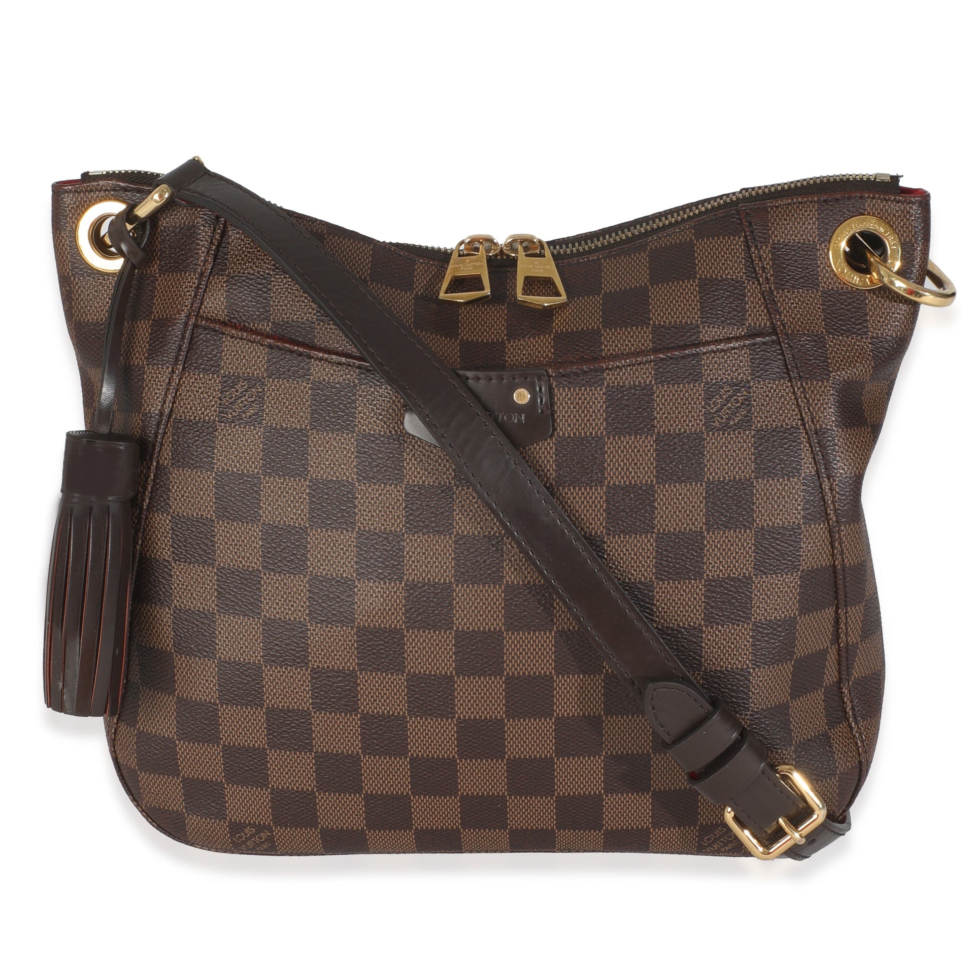 Louis Vuitton Damier Ebene South Bank Besace Canvas Handbag Bank Besace