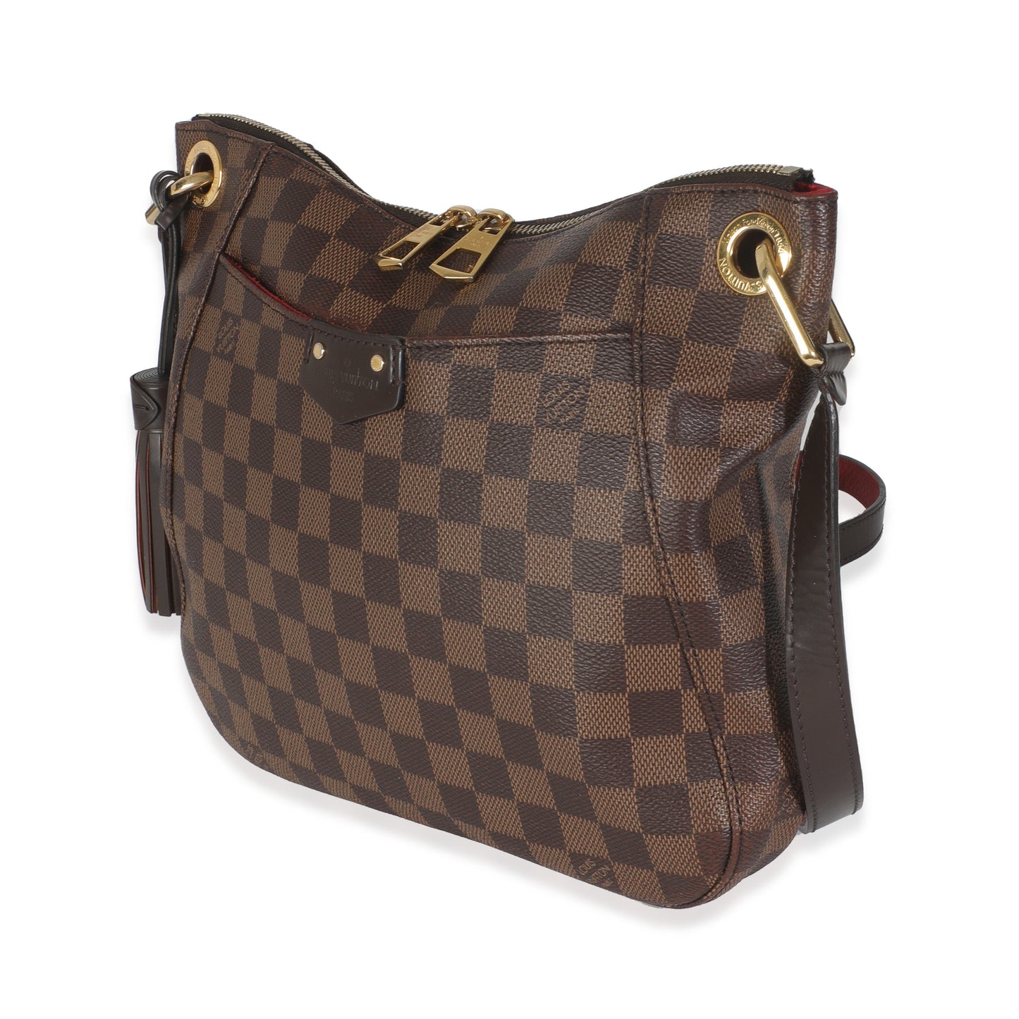 Louis Vuitton Damier Ebene South Bank Besace Canvas Handbag Bank Besace