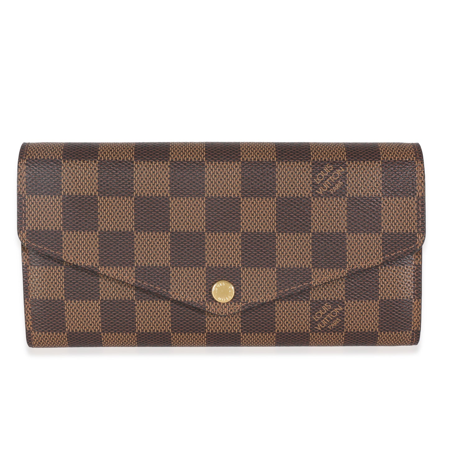 Louis Vuitton Damier Ebene Sarah Canvas Wallet Case